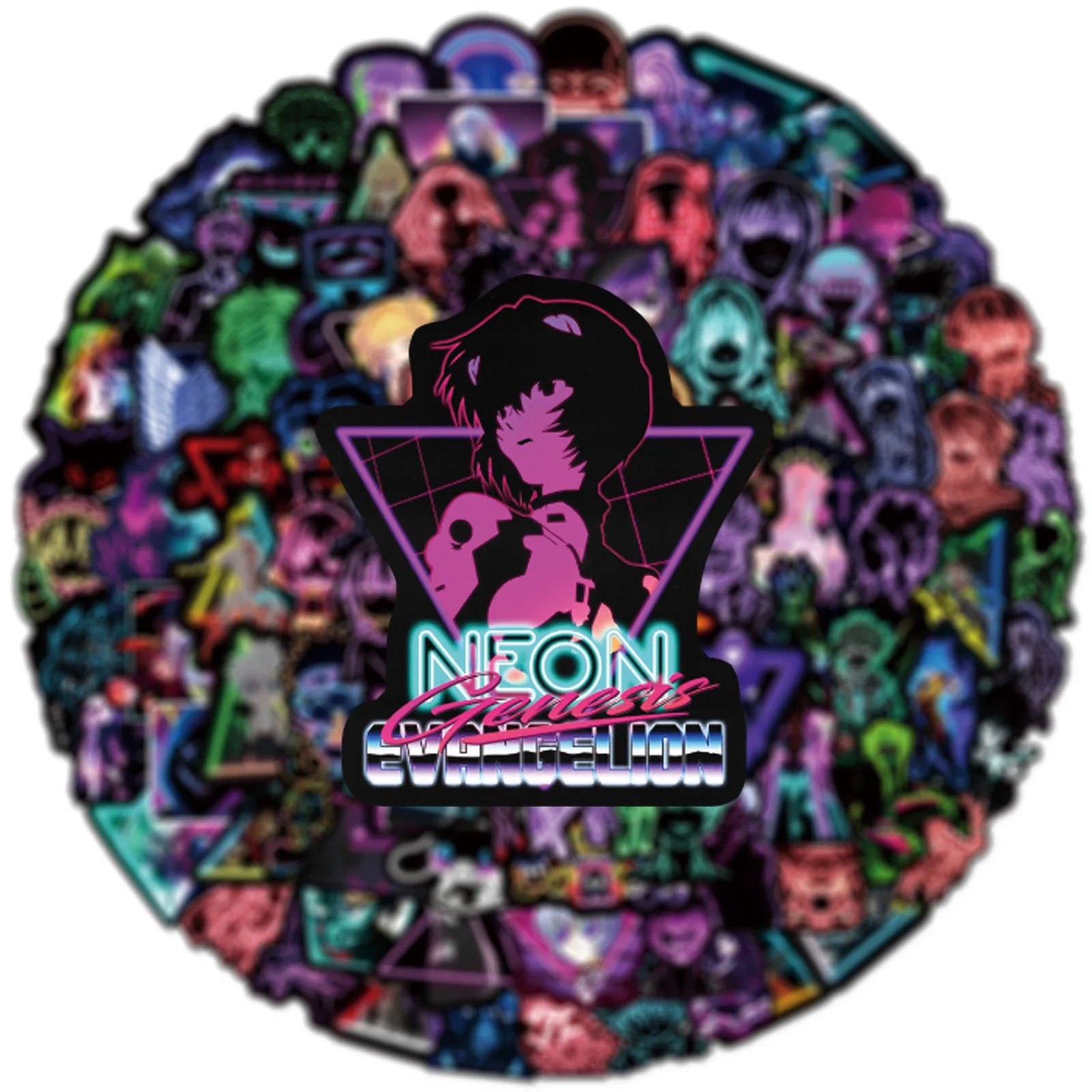 Neon Anime Stickers