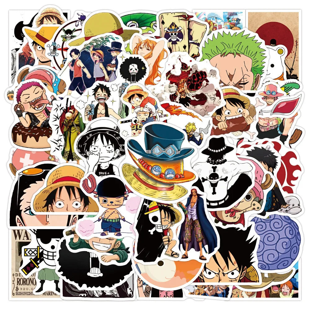 10/30/50pcs Anime ONE PIECES Stickers