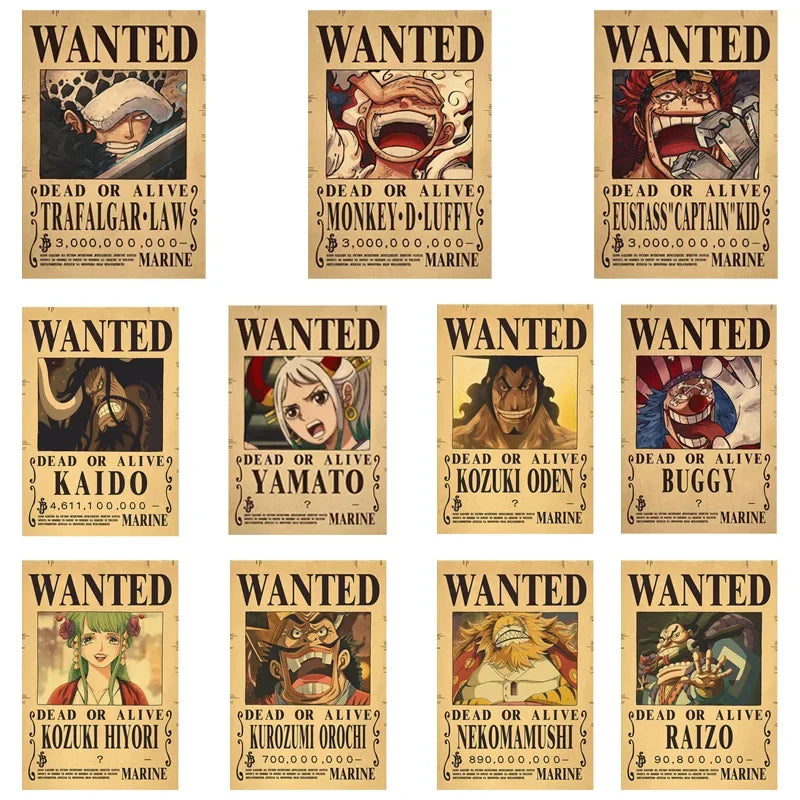 One Piece Wanted Posters 10pcs